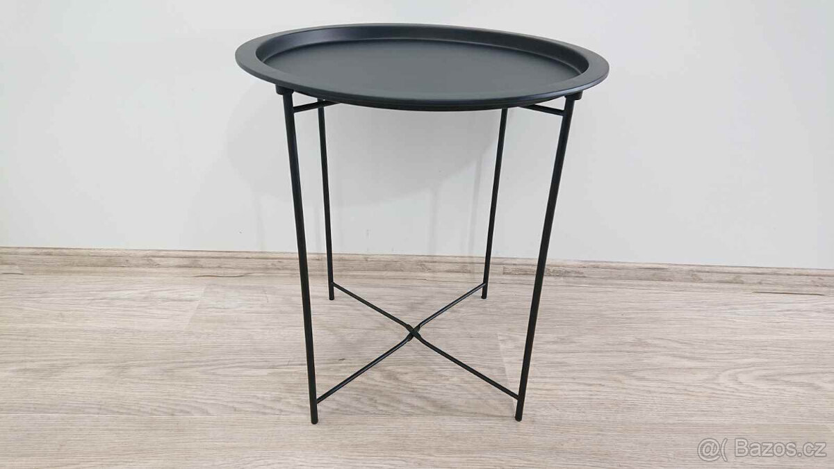 Černý kovový odkládací stolek Bastia o 47 cm House Nordic