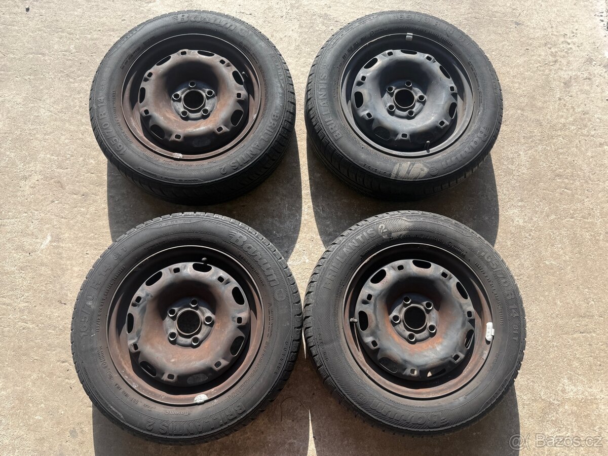 165/70 R14 Sada plechových kol Škoda/Seat/VW 4 kusy