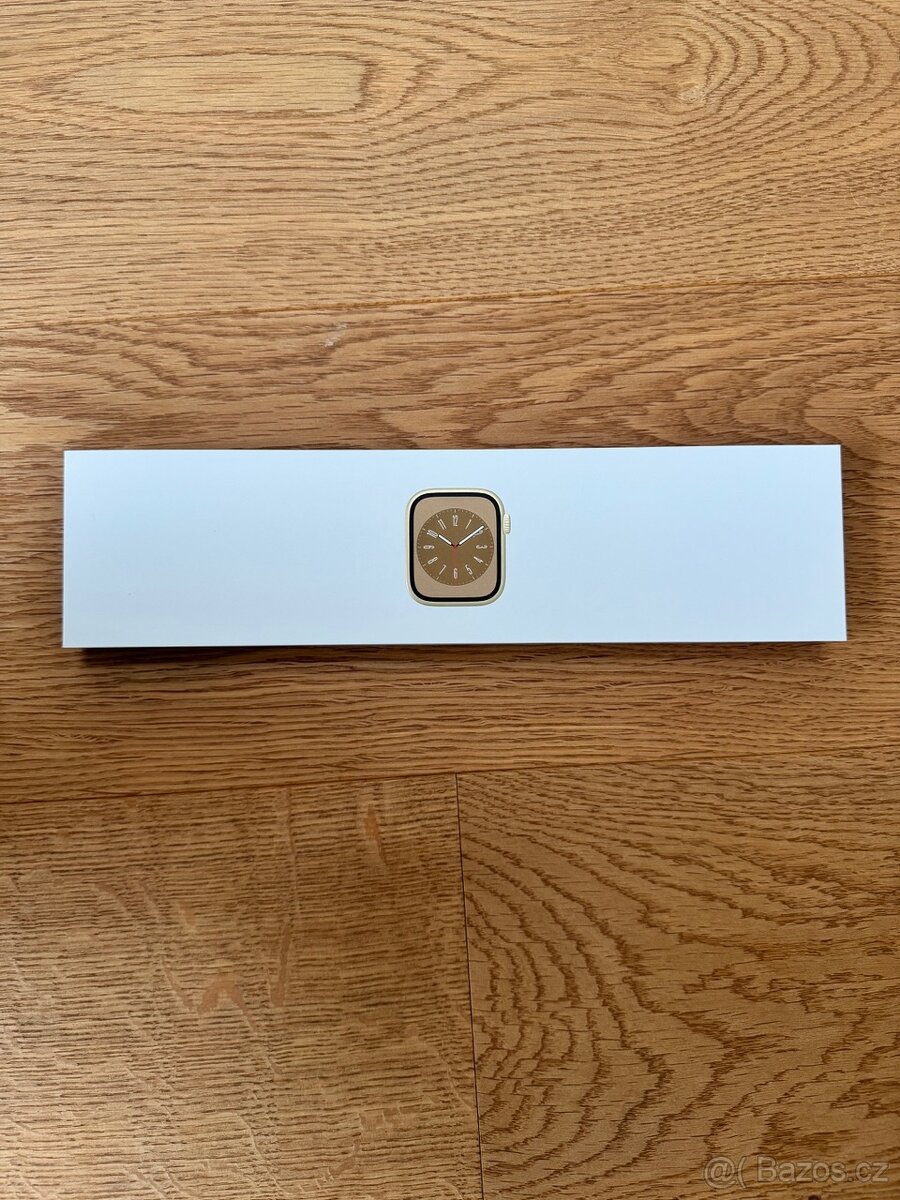 Apple hodinky, serie 8, Gold Stainless Steel Case