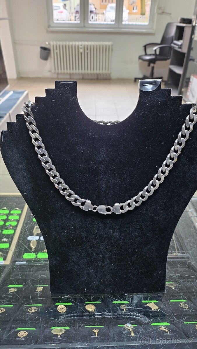 Prodám masivní stříbrný řetízek