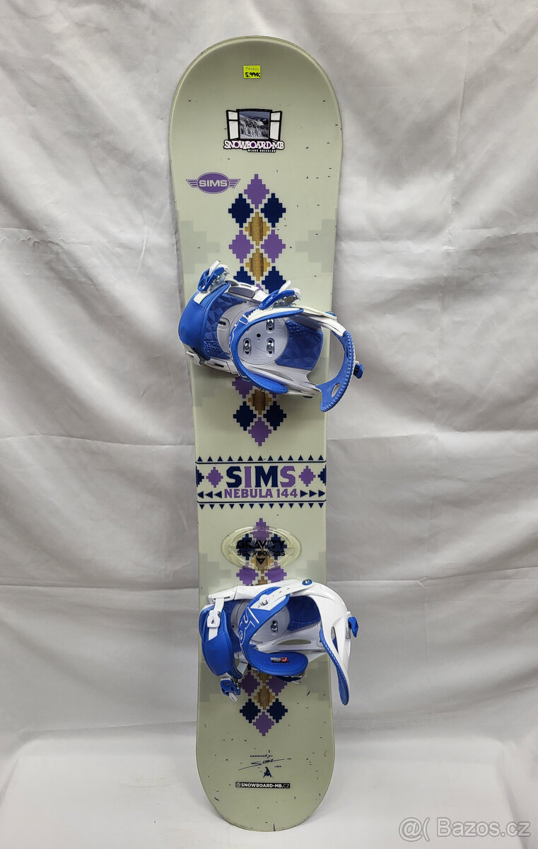 Snowboardový set Sims 144cm s vázáním Head.