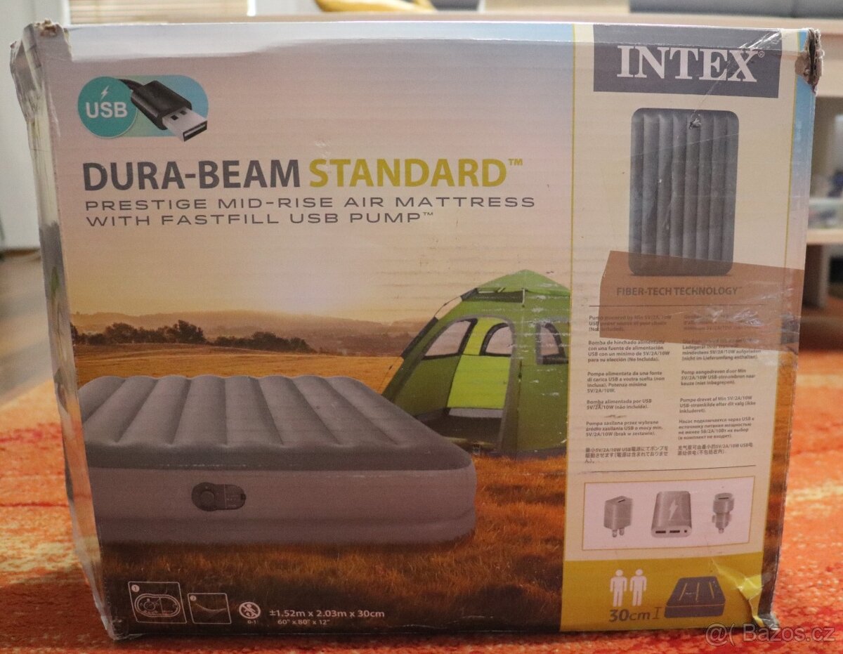 Nafukovací postel Intex USB pro 2 nové