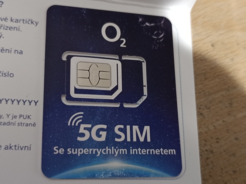 Předplacená O2 SIM karta roční datové připojení 50GB