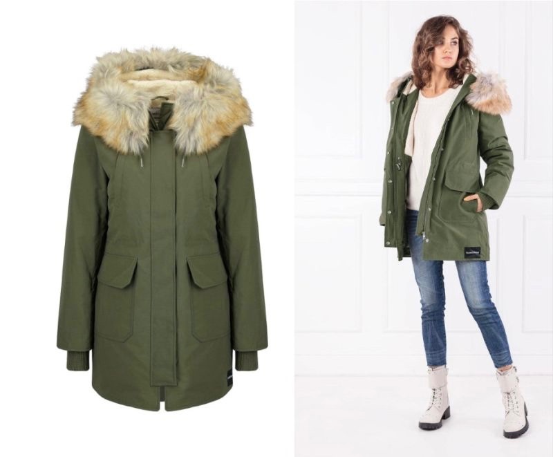 Zimní khaki parka CALVIN KLEIN vel. S/M