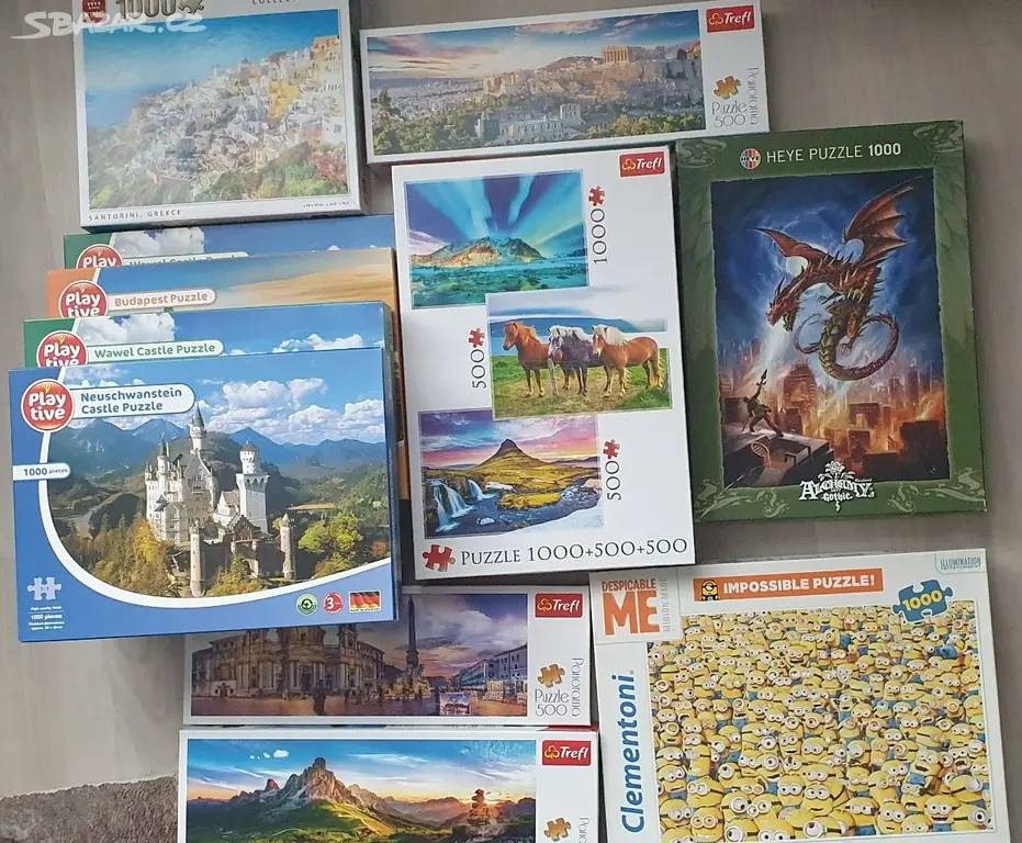 Prodám puzzle - 13 sad