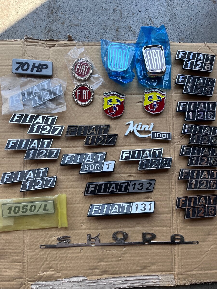 Štítky Fiat, Mini
