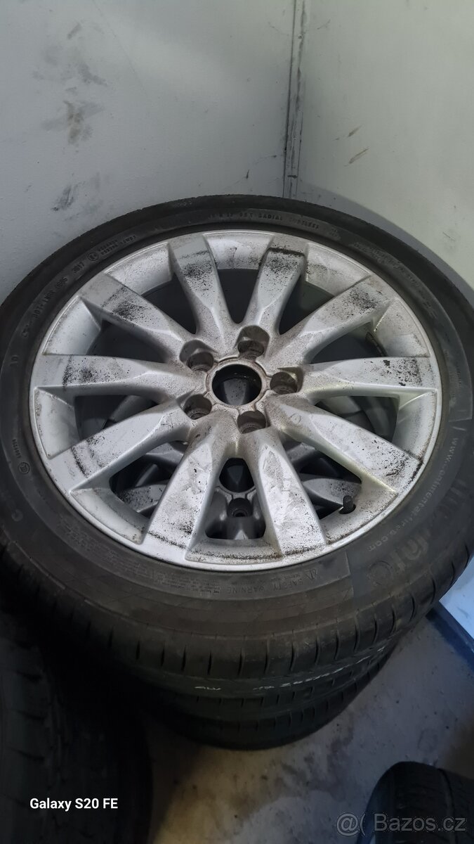 ORIG ALU AUDI A4,5X112 - 245/45/17 95Y ET 47 LETNÍ Č - 21
