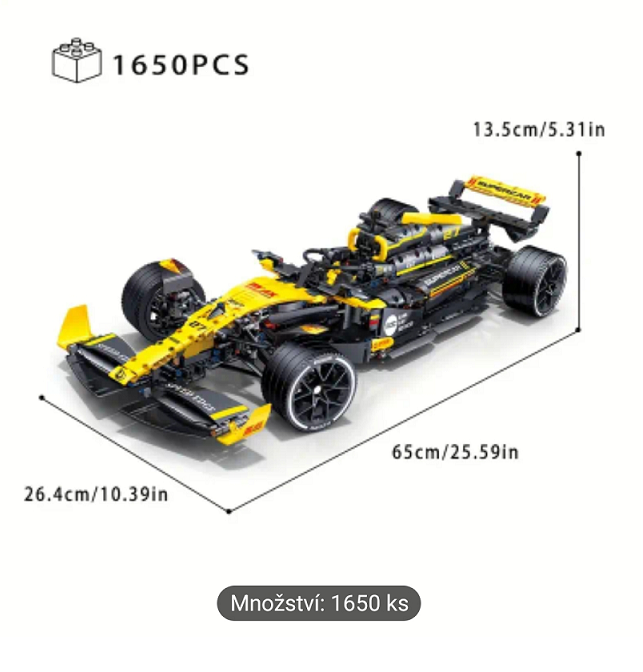 Formule 1 - velká stavebnice 1650 dílů