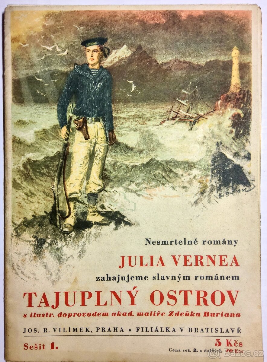 Tajuplný ostrov 1 (J. Verne, sešit, 1948)