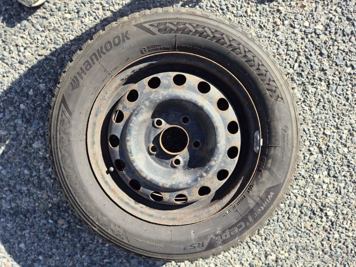 Plech. disky 15" + zim. pneu Hankook 5x114,3, ET47