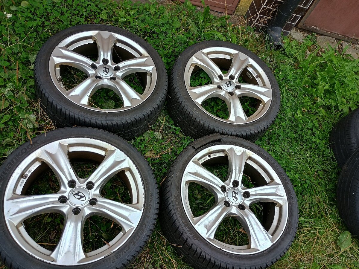 Hyundai Kia 5x114,3 18 pneumatiky špatné jen alu disk -