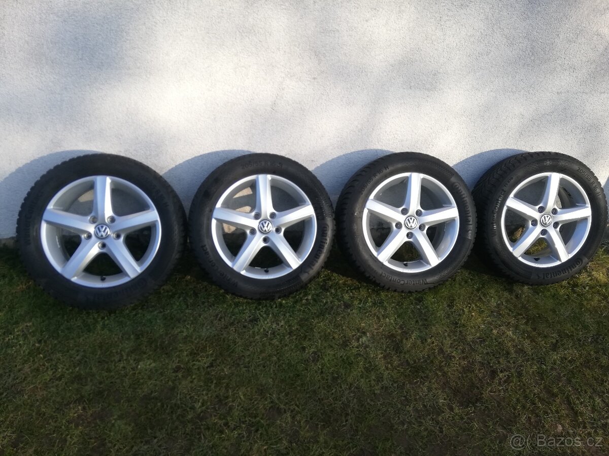 alu VW Golf 7,Sportsvan,zimní 205/55/16 Continental