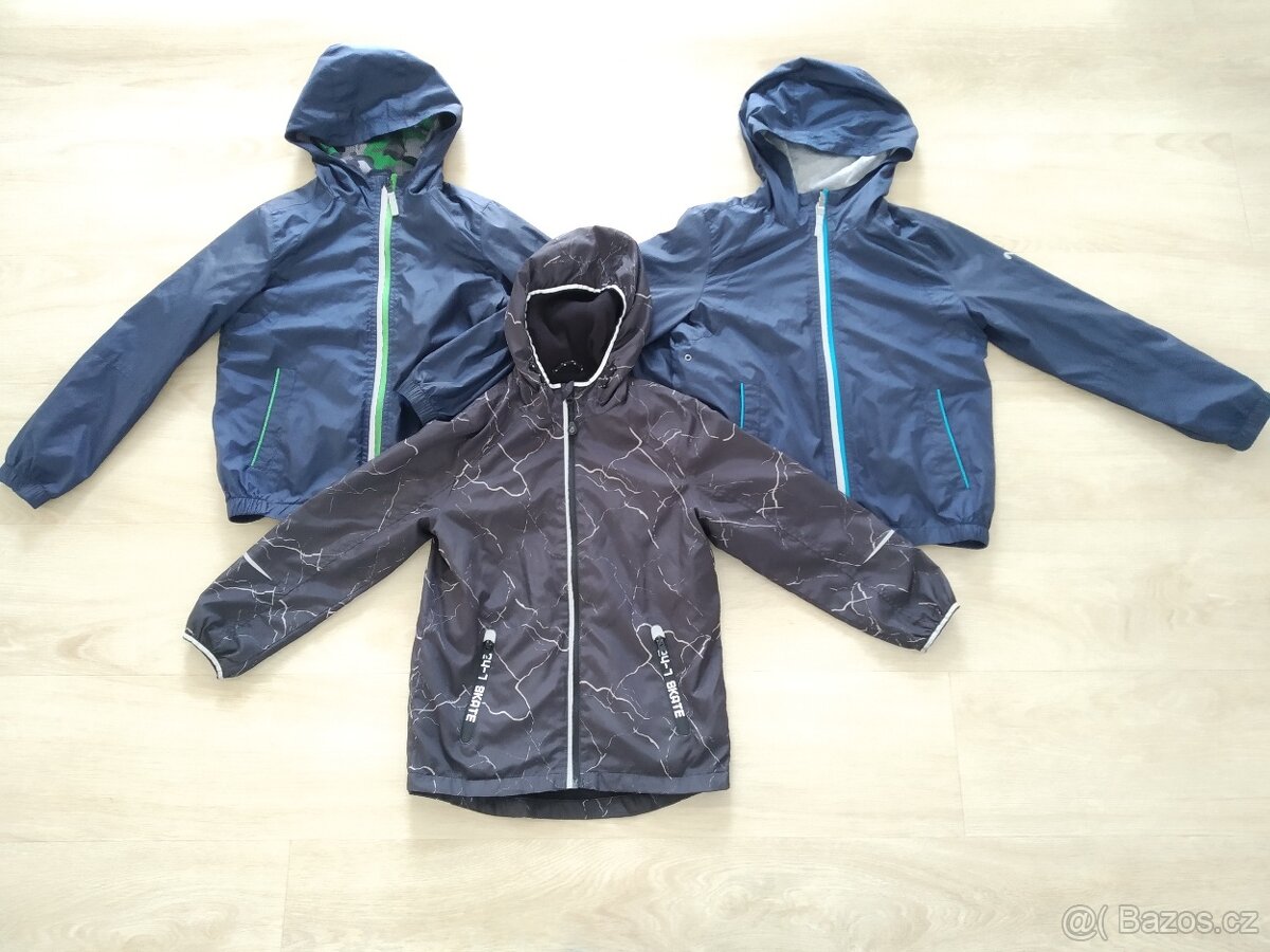 Šusťákové bundy vel.122/128