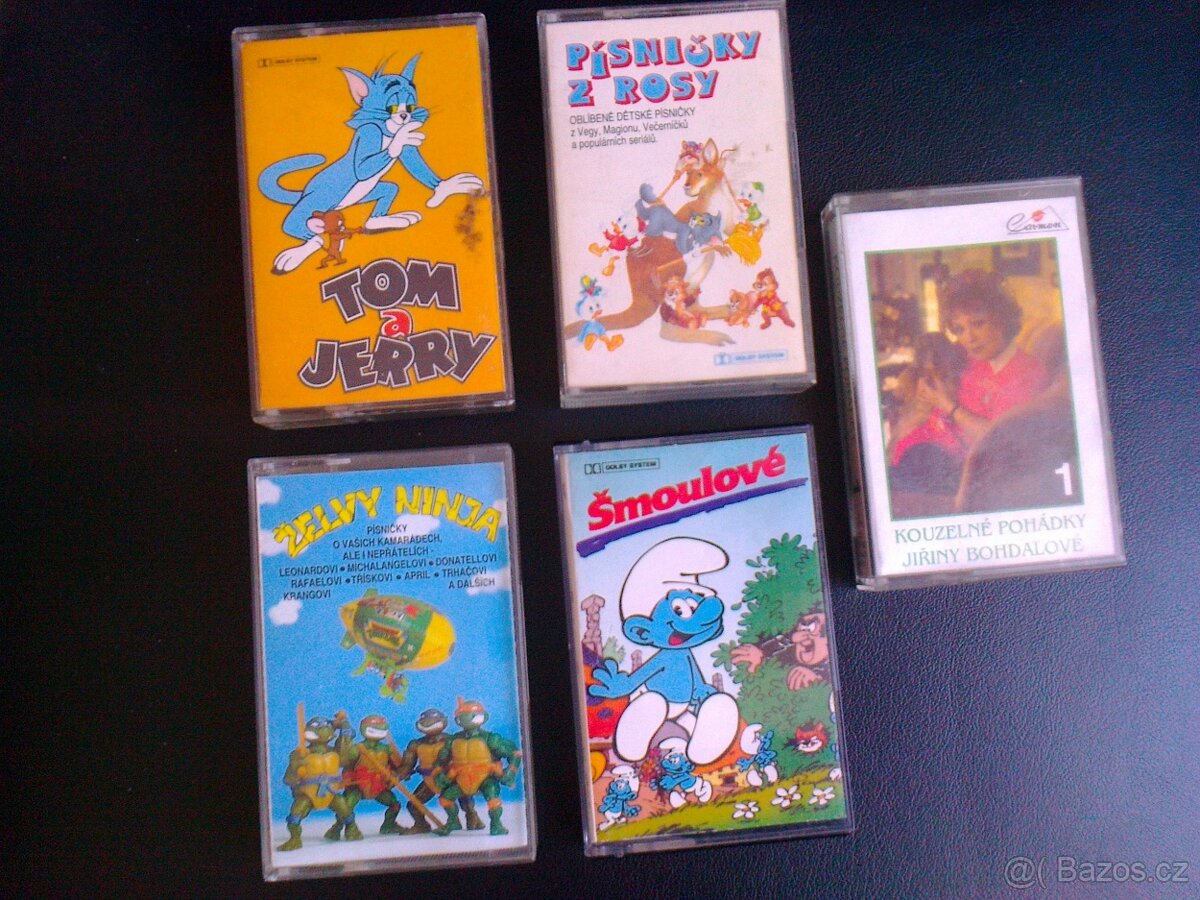 Mc kazety písničky, pohádky