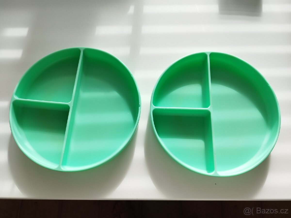 Silikonový dětský talíř 20 cm - 1 ks