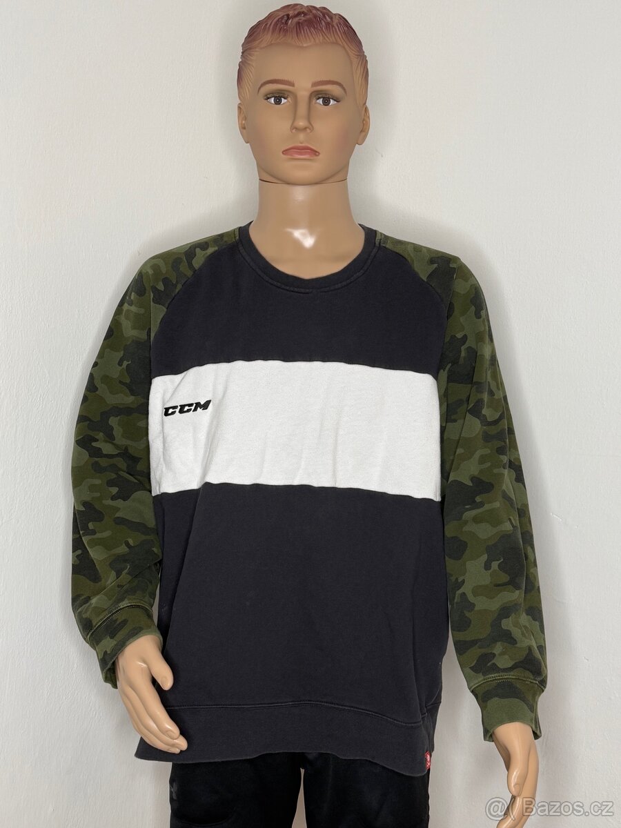 Pánská mikina CCM – černo-bílá