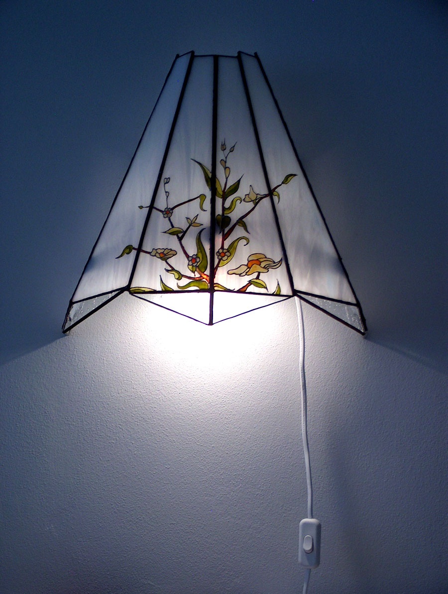 skleněná tiffany lampa JABLOŇOVÁ