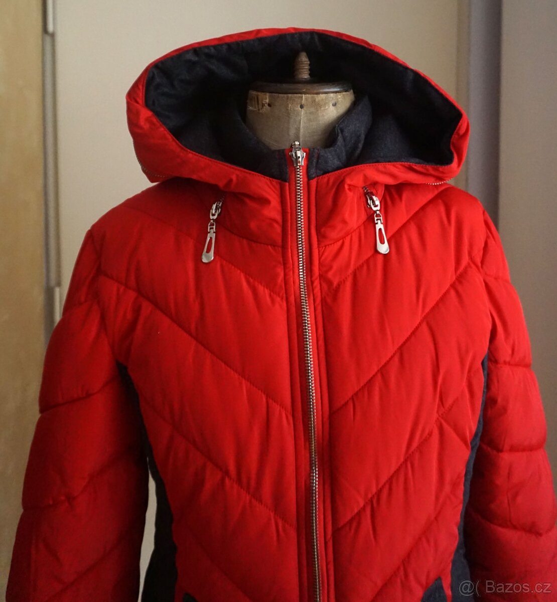 Dámská prošívaná červená zimní bunda Epister 2XL/42-44