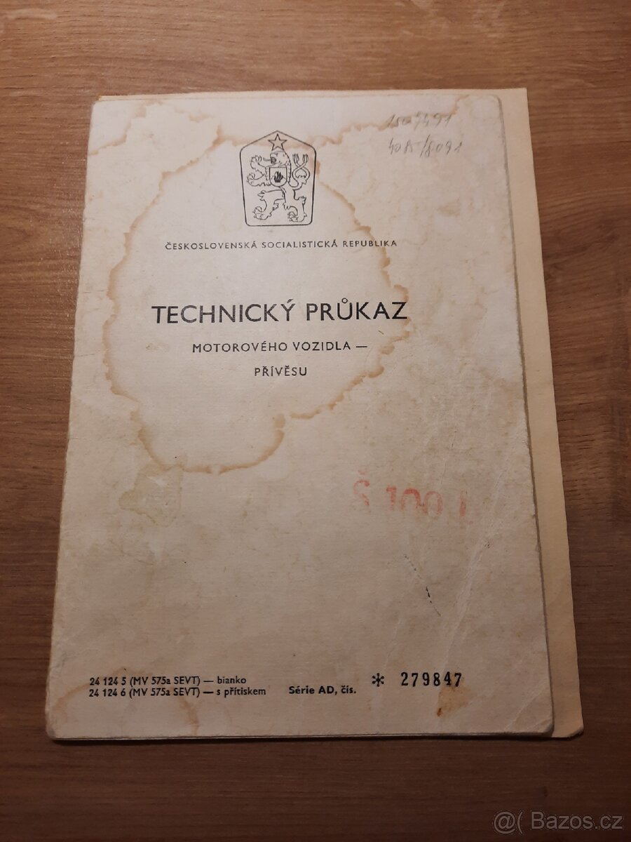 Škoda 100 platné doklady
