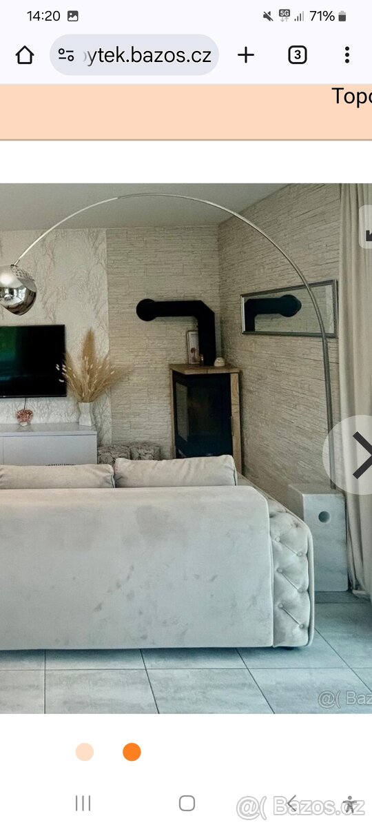 Atypická lampa s mramorovým podstavcem