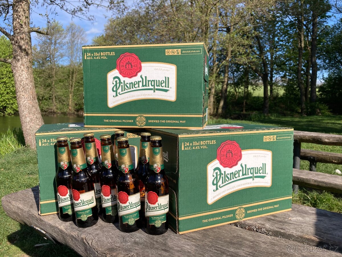 pivo Pilsner Urquell Exportní hnědá lahev 0,33l vývozní