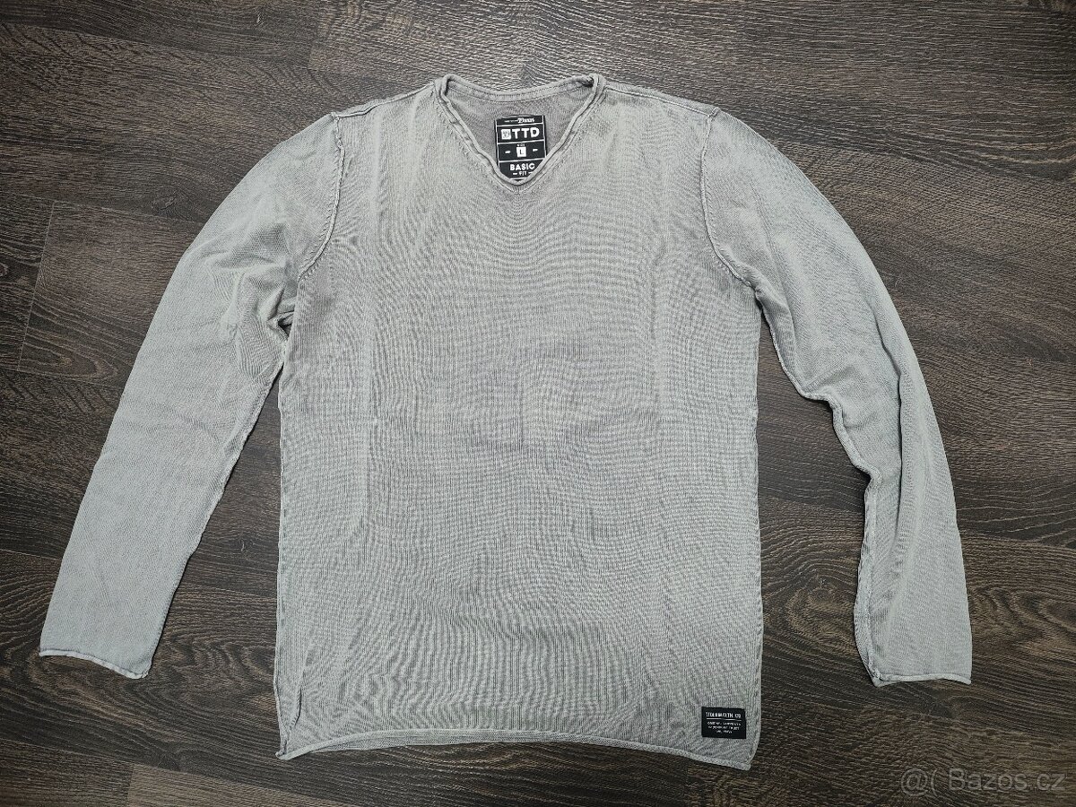 ŠEDÝ PÁNSKÝ SVETR TOM TAILOR - NOVÝ
