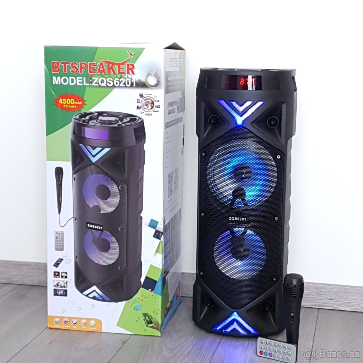 60cm bluetooth reproduktor, mikrofon - nové