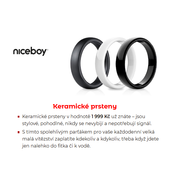 Platební prsten od Niceboy za 1Kč + 1000 Kč od mBank