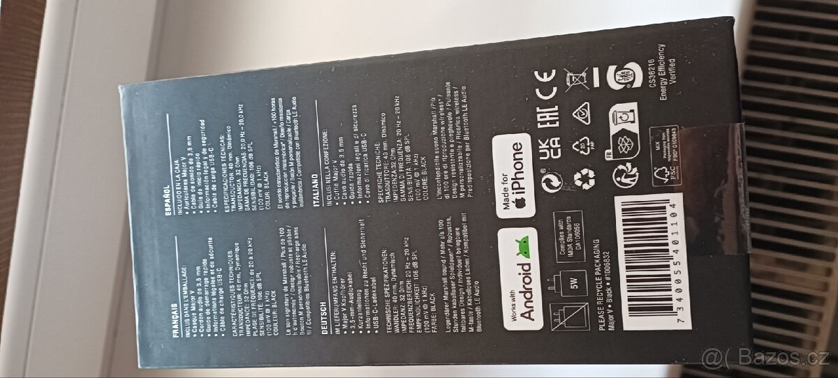 Sluchátka Major Marshall 5