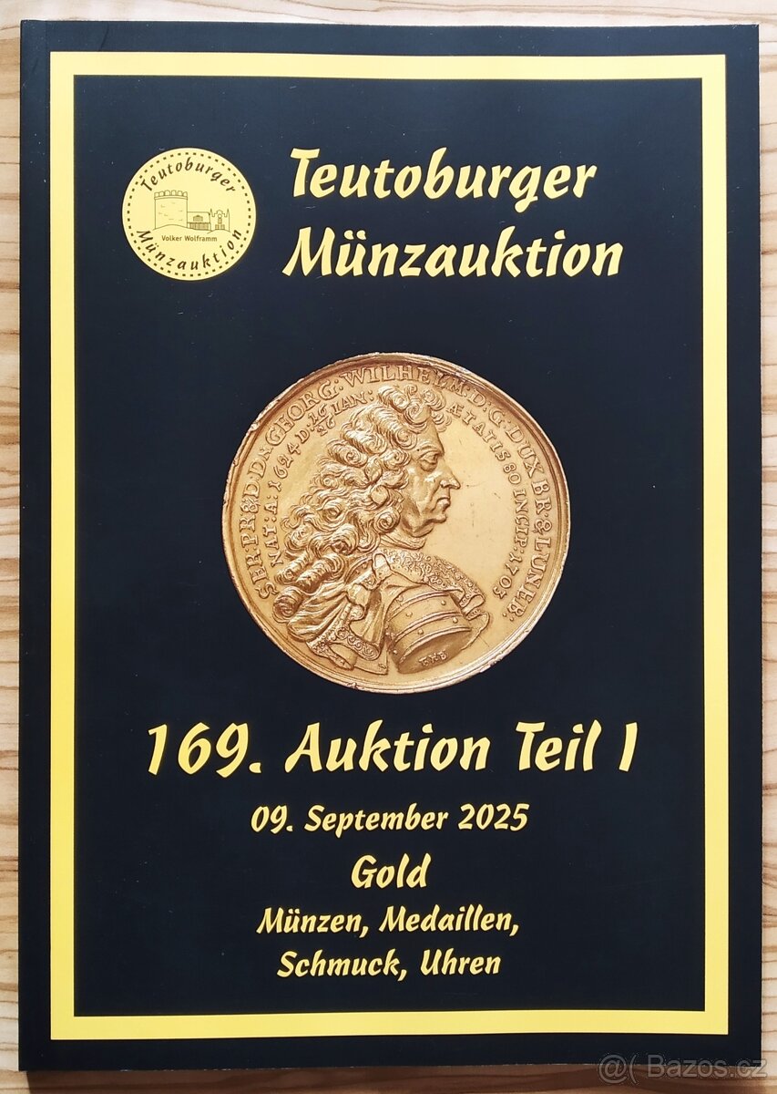 Zahraniční aukční katalog, numismatika, zlato