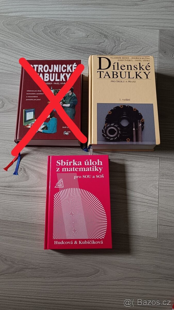 Strojnické tabulky, Dílenské tabulky, Sbírka úloh z matemati