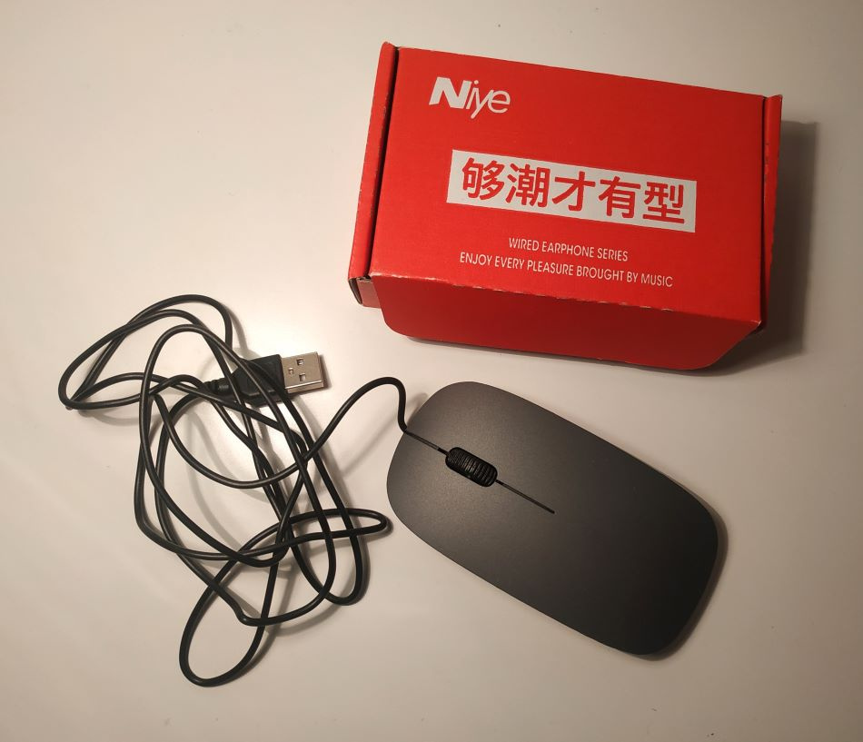 PC USB myš, tichá, stříbrná