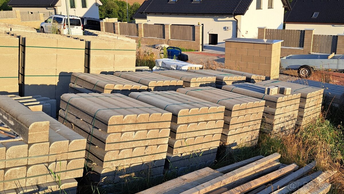 Obrubník nájezdový, silniční standart