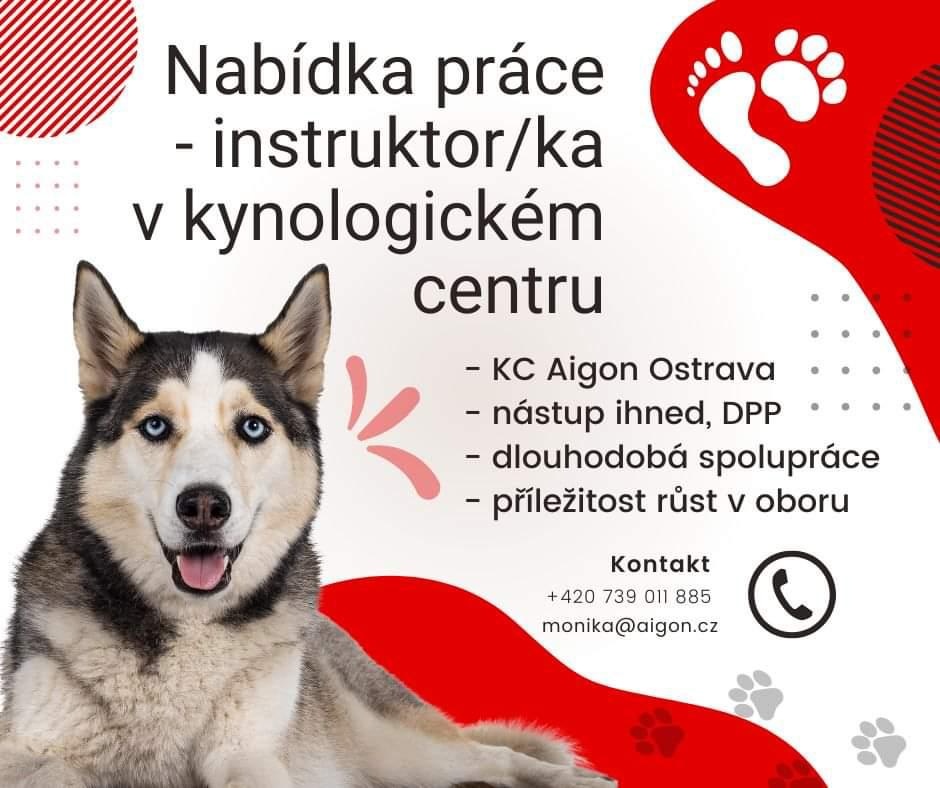 Instruktor/ka výcviku v kynologickém centru