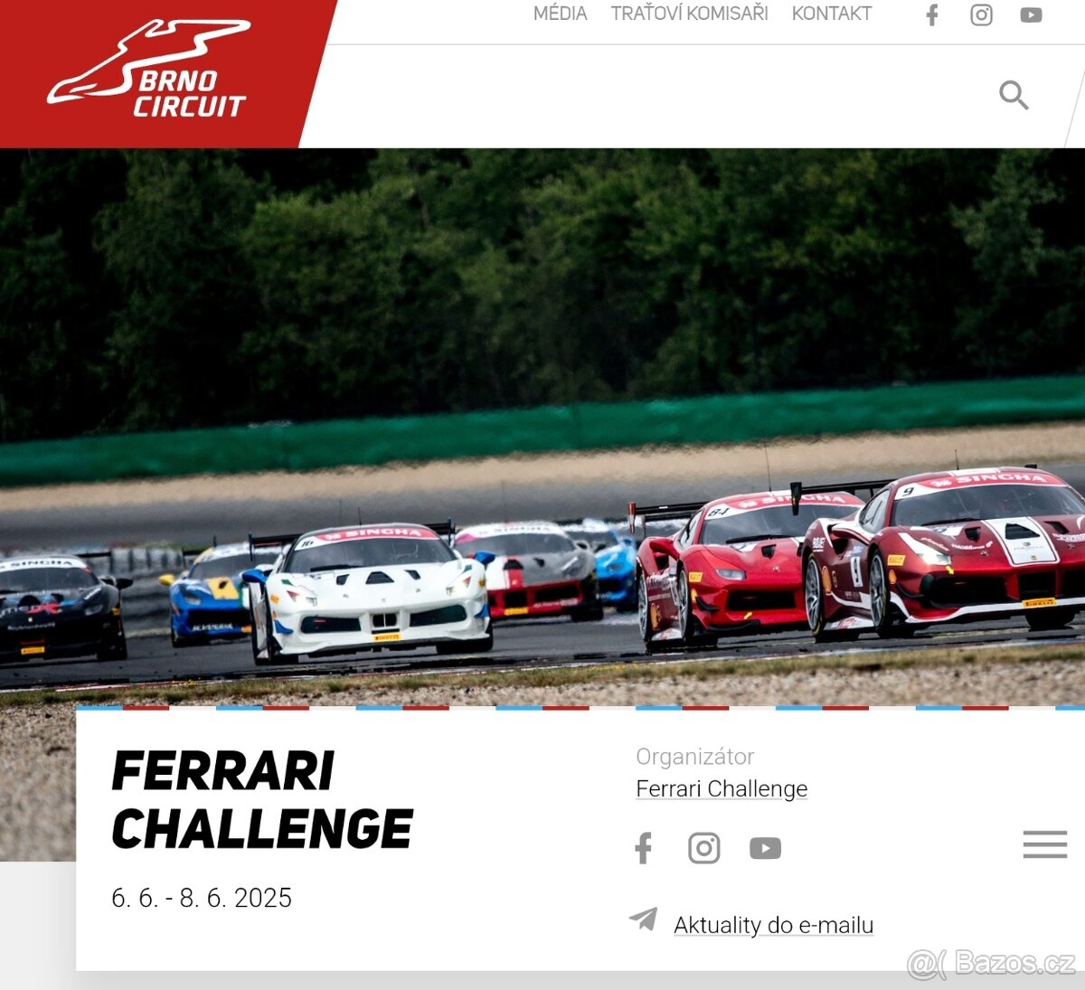 Ferrari Challenge VIP - koupím VIP lístek