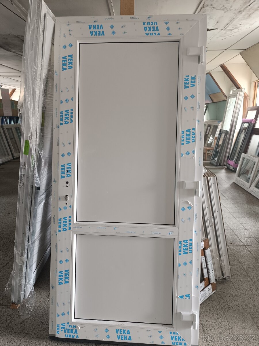 Dveře PVC Veka 1000x2150, bílé, nové, plné