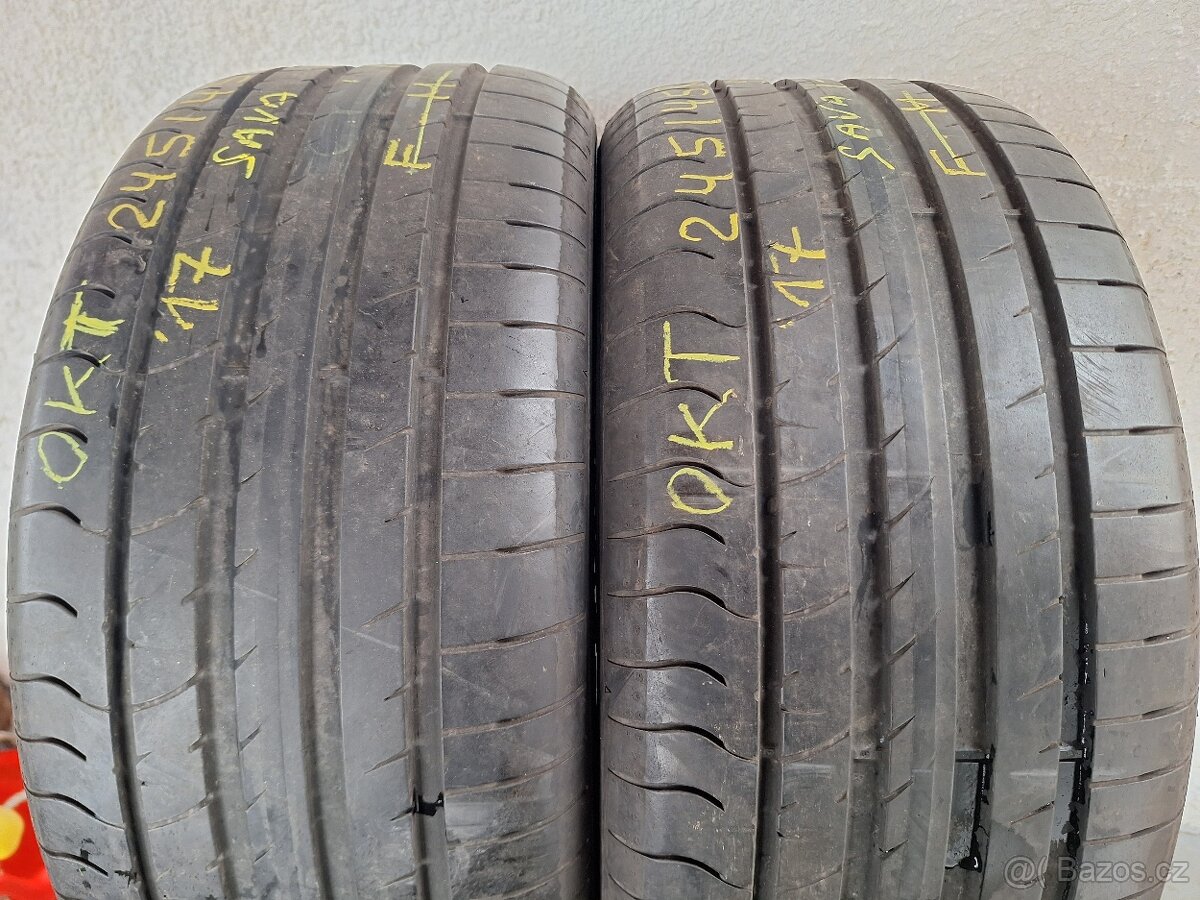 Prodám letní pneu 245/45/17 Sava