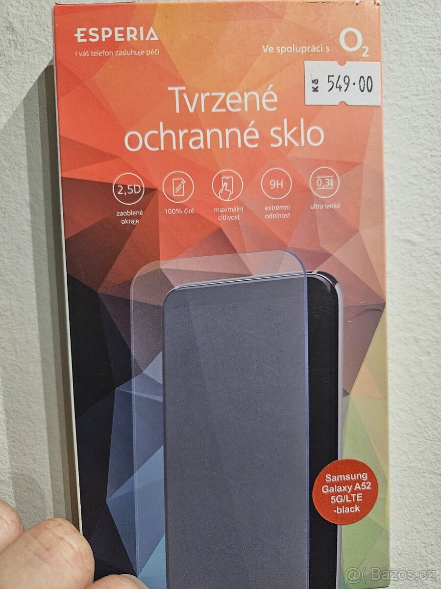 Prodám tvrzené sklo a kryt na Samsung A52