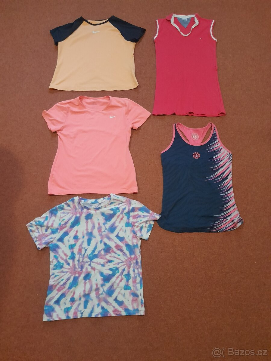 Trička krátký rukáv NEXT, BIDI BADU, NIKE, vel. 146-152