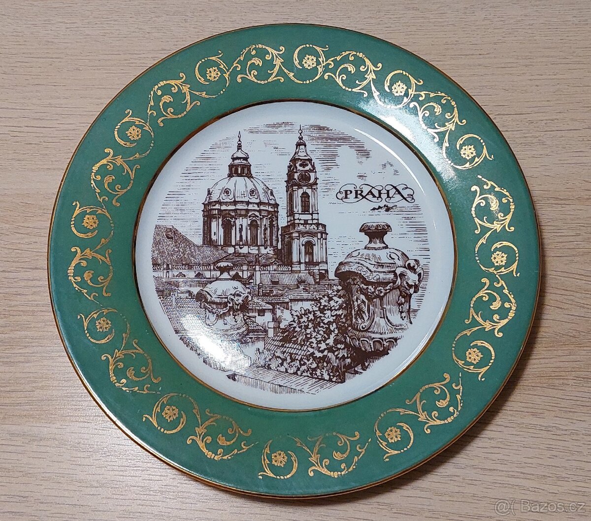 Sběratelský dezertní talíř Praha MZ Czechoslovakia