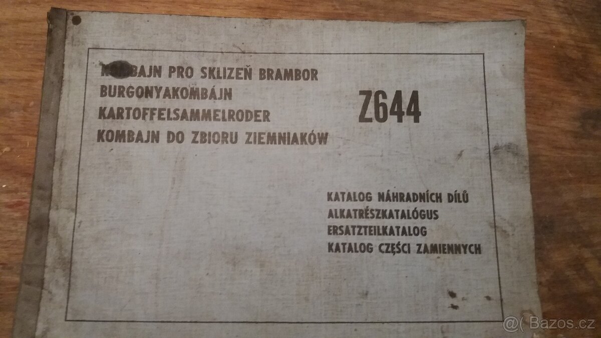 Katalog nahradnich dilu pro Kombajn na sklizen brambor