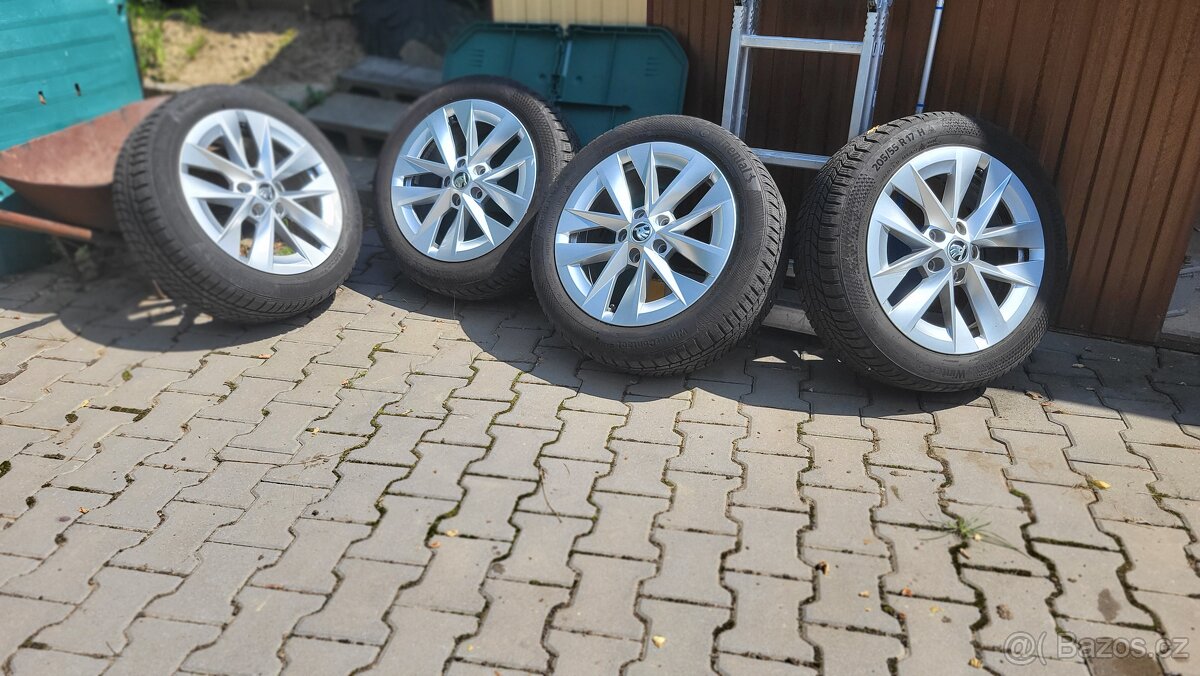 Sada Alu Škoda 17 5x112R17 zimni