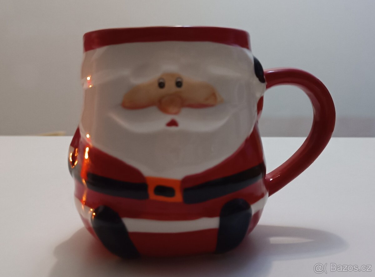 NOVÝ velký hrnek hrneček keramika Santa Vánoce vánoční