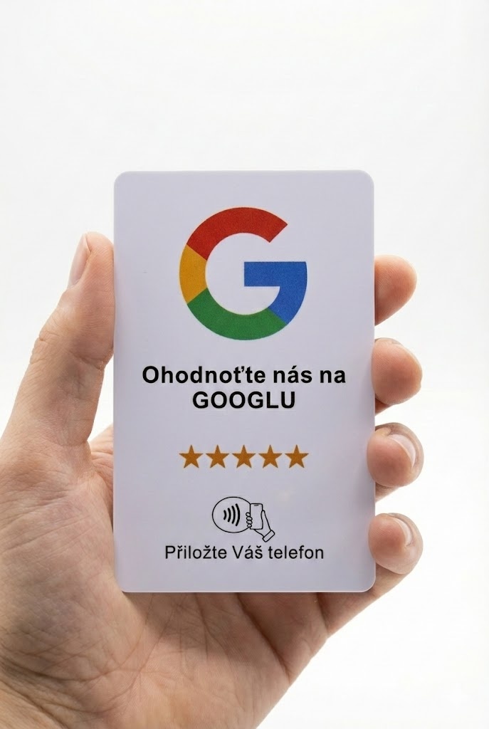 NFC karta / destička pro rychlé získávání Google recenzí