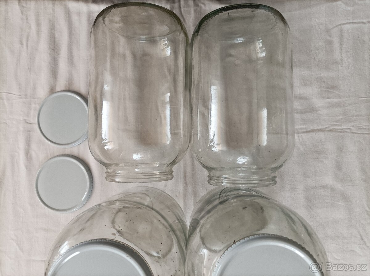 Zavařovací sklenice 3,7l s víčkem 4 ks