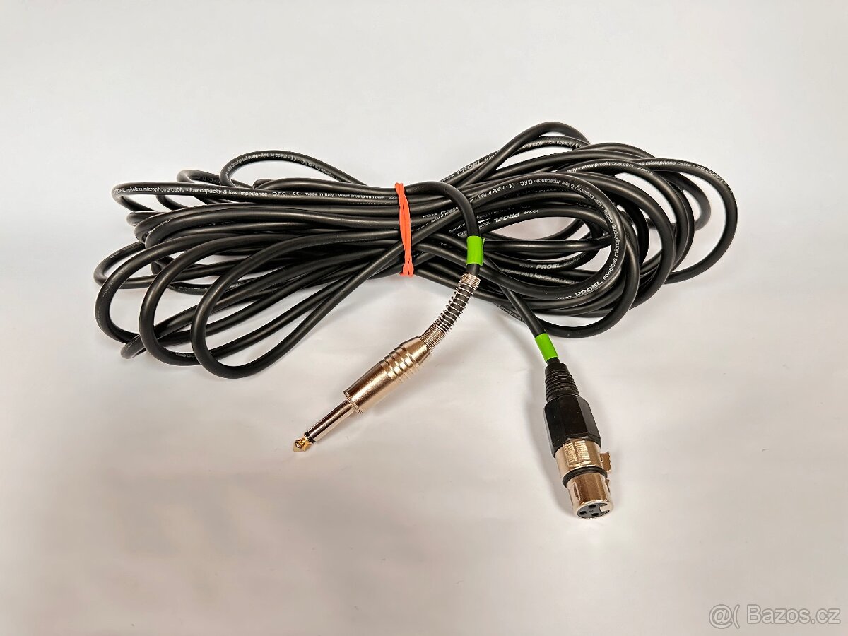 Mikrofonní kvalitní italský kabel PROEL noiseless microphone