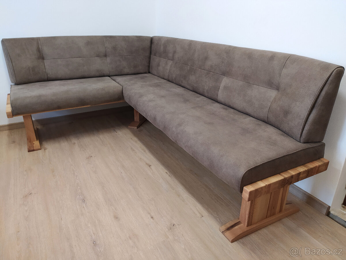 Jídelní rohová lavice polstrovaná barva STONE (šedá) Nová