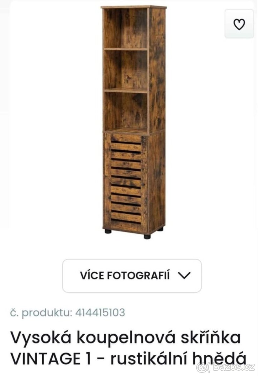 Vysoká koupelnová skříňka