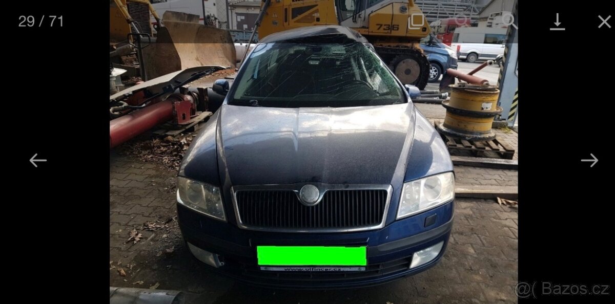 Octavia II, 1.9 tdi BXE díly modrá 9462
