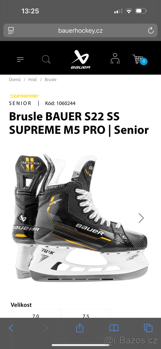 Brusle Bauer supreme s22 M5 pro